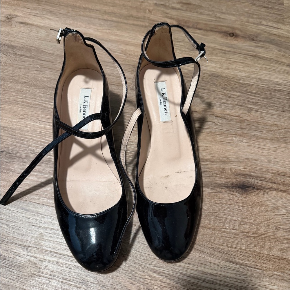 LK Bennett Black Patent Leather Heels